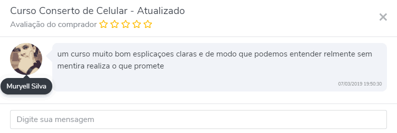 avaliacao curso 01 img 36149 20190716224231 - Curso de Conserto e Manutenção de Celular Online 5.0