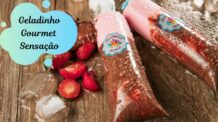 Geladinho Gourmet Sensação com Casquinha de Chocolate