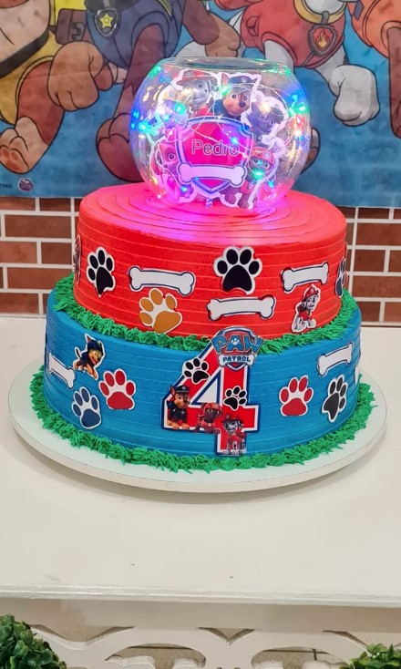 bolo de aniversário da patrulha canina
