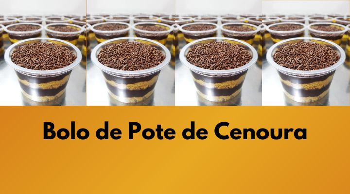 Bolo de Pote de Cenoura com Chocolate Cremoso