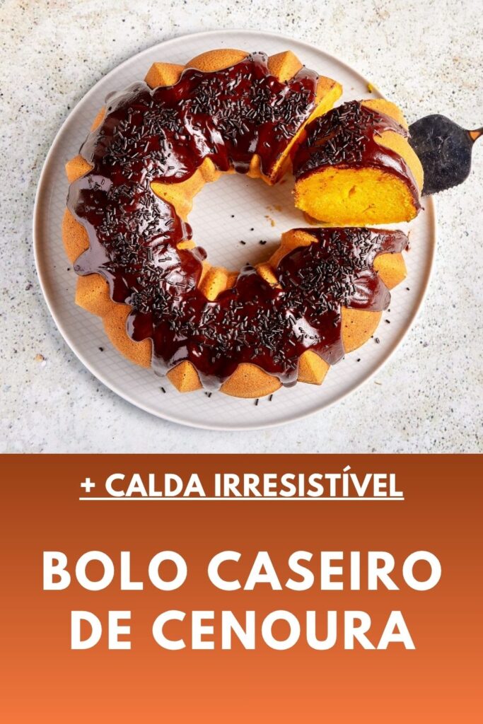 bolo caseiro de cenoura