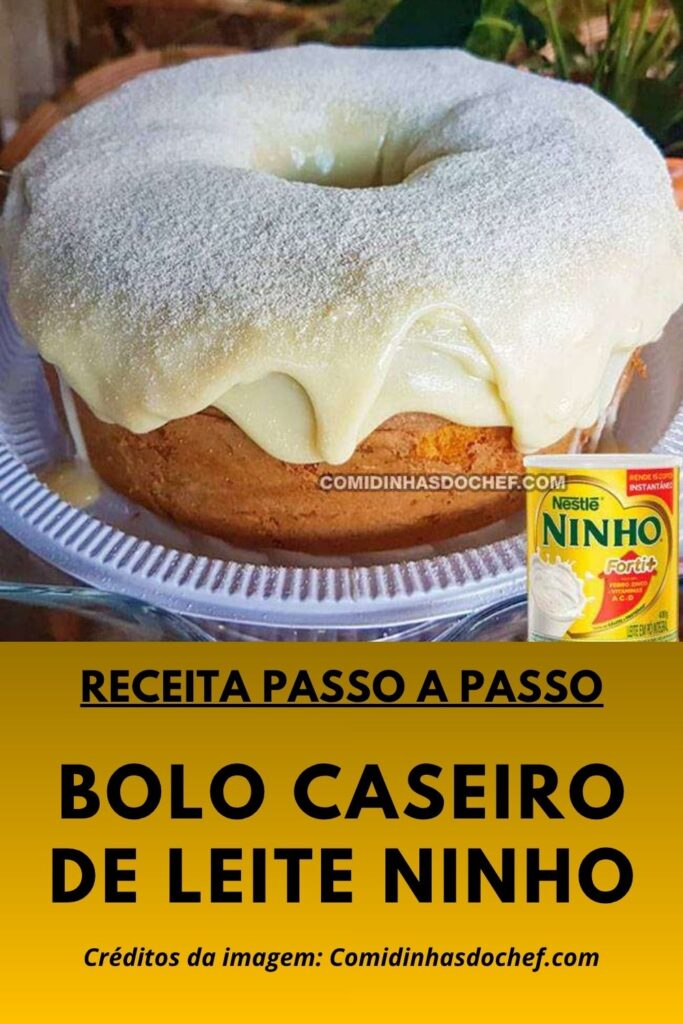 Bolo Caseiro de Leite Ninho: Receita Fofinha e Sabor Incrível