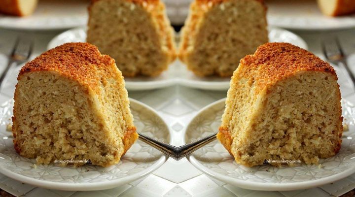 Bolo Caseiro de Banana fofinho e simples de fazer