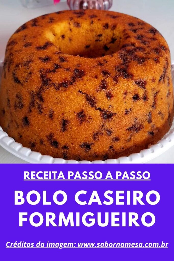 Bolo Caseiro Formigueiro Fofinho e Úmido: Receita Fácil