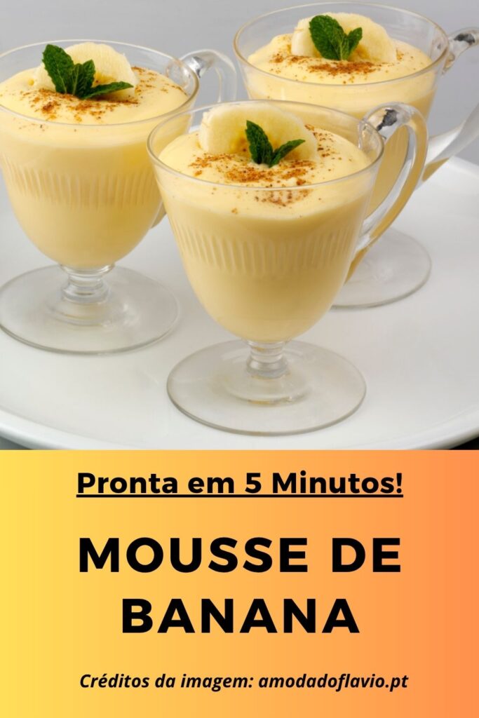 Mousse de Banana Cremosa: Pronta em Minutos