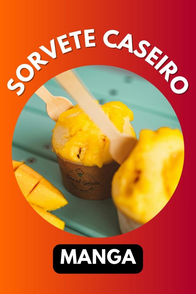 Sorvete Caseiro de Manga Cremoso e Refrescante