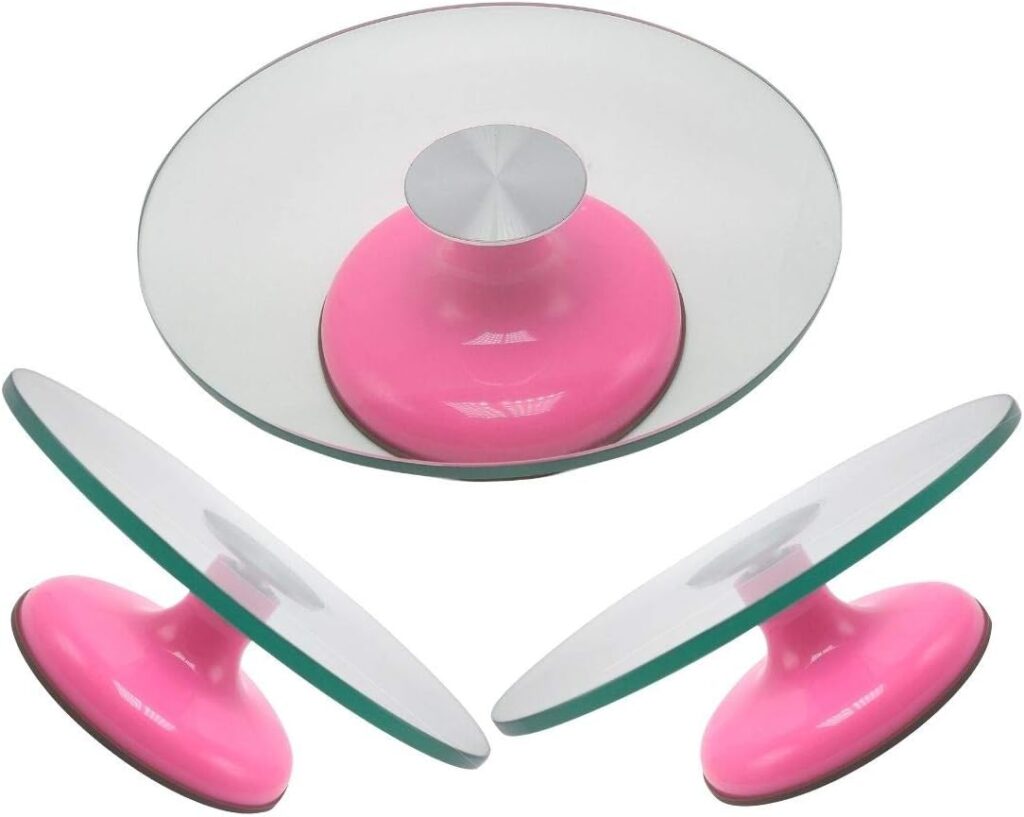 Bailarina giratória profissional em vidro temperado com rolamento duplo