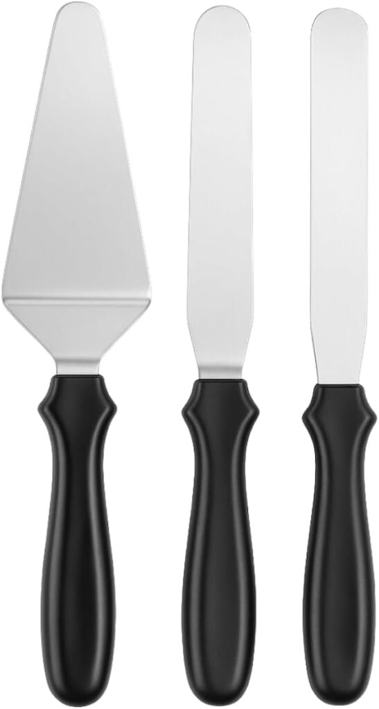 Espátula para confeiteiro – kit com 3 em aço inox