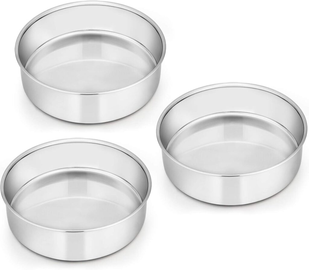 Conjunto de 3 formas redondas de aço inox