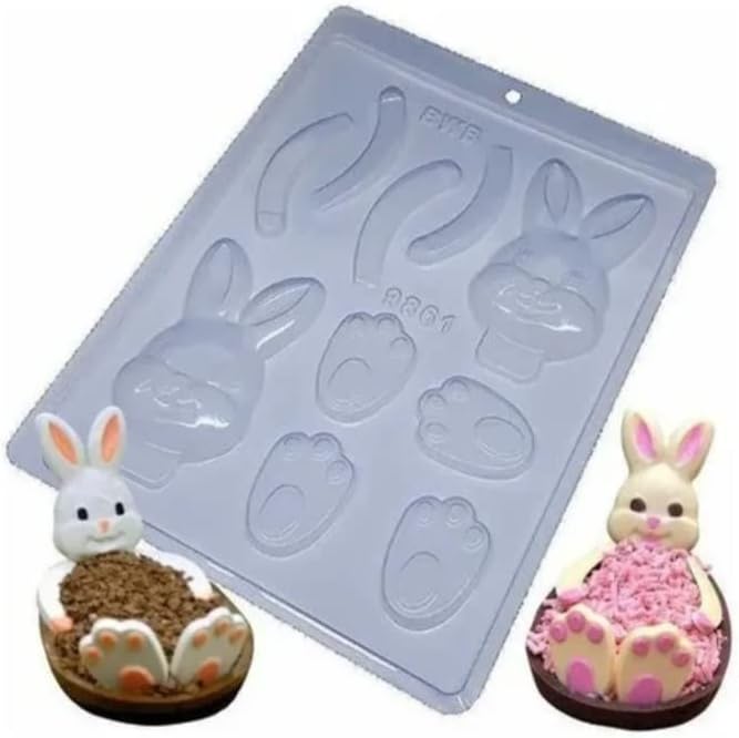 Forma Acetato para Páscoa Partes Coelho de Chocolate 9861 BWB
