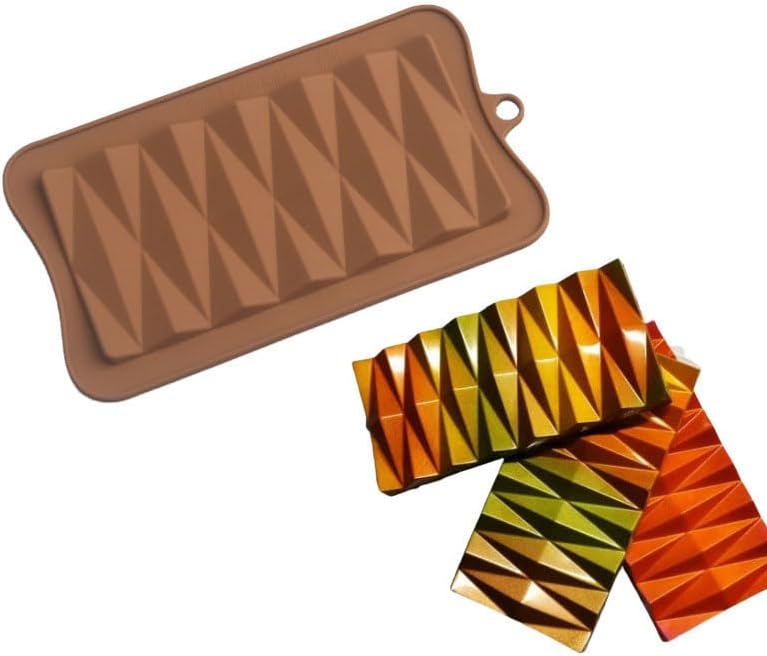 Molde de silicone para barra de chocolate 3D