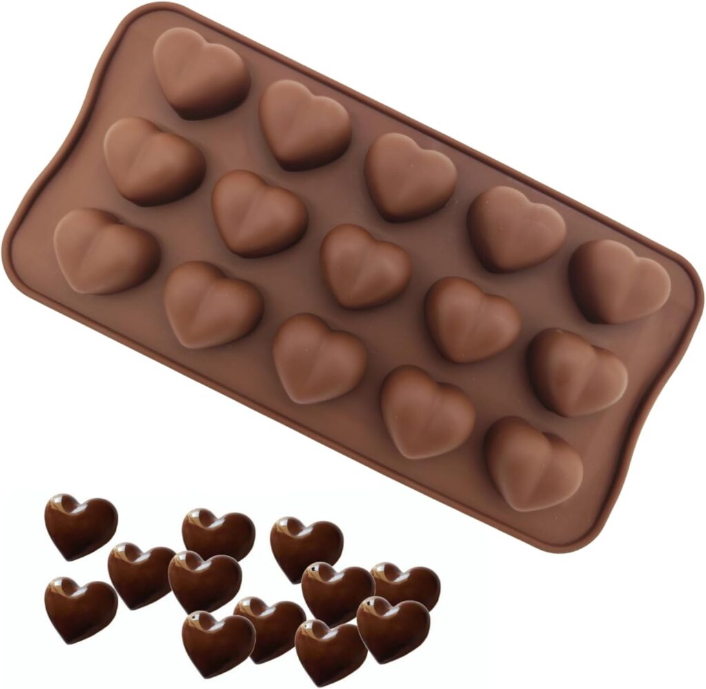 Molde de silicone com múltiplos corações